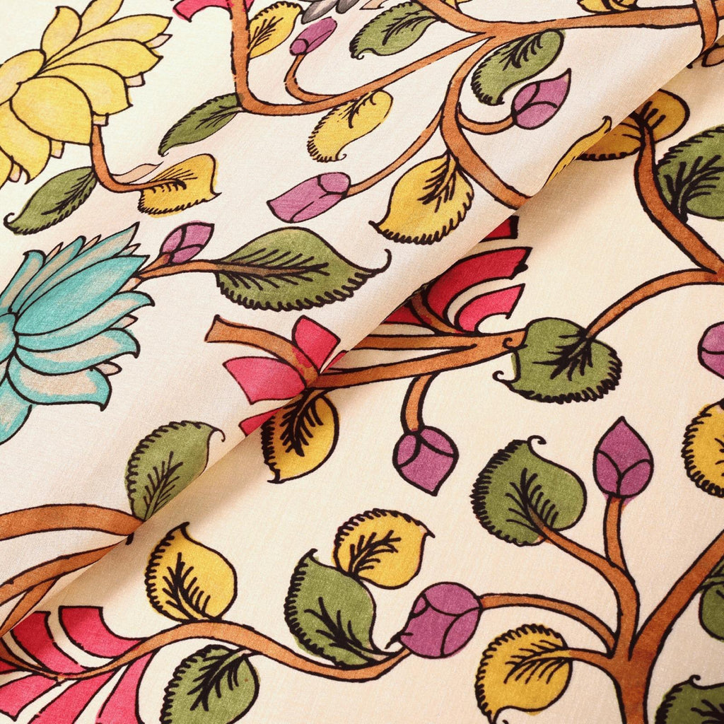 Premium Art Silk Kalamkari Fabric